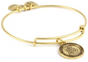 Alex and Ani Bangle Bar St. Anthony Russian-Gold Expandable Bracelet