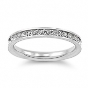 Stainless Steel Eternity Cz Wedding Band Ring 3mm Sz 3-10; Comes With FREE Gift Box (3)