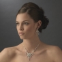 Silver Swarovski Couture Necklace & Earrings Set Bridal Set