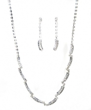 Sparkling New Jewelry Set - Bridal Formal Prom: Silver with Imported Crystal / Rhinestone