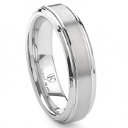 Cobalt XF Chrome 6MM Raised Center Wedding Band Ring Sz 7.0 SN#749