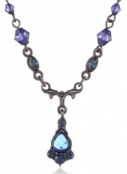 1928 Jewelry Vintage-Inspired Royal Blue Crystal Drop Necklace