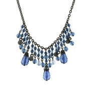 Blue Bayou Beaded Bib Necklace