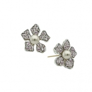 1928 Bridal Swarovski Flower Earrings