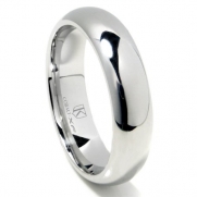 Cobalt XF Chrome 6MM High Polish Plain Dome Wedding Band Ring Sz 7.0 SN#741