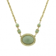 French Mode Pastel Green Stone Necklace