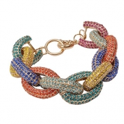Jane Stone Diamond Bracelet Fashion Jewellery Personalized Bracelet Colorful Jewelry Christmas Birthday Gift(B0257-Mixed Color)