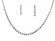Crystal Necklace Set for Bridal Wedding Prom Pageant N1X56