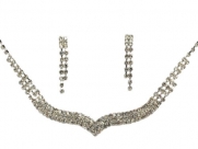 Crystal Necklace Set for Bridal Wedding Prom Pageant N1X47