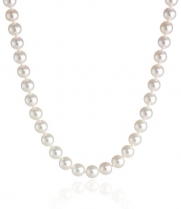 14k Yellow Gold Saltwater Akoya Cultured Pearl AA Grade 7.5-8mm Necklace, 18