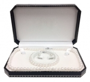 14K 7-8mm White Freshwater Pearl Necklace, Bracelet and Earrings Set