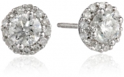 14k White Gold Diamond Stud Earrings (1 cttw, H-I Color, I2 Clarity)