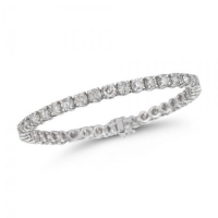Classic Diamond Tennis Bracelet in 14K White Gold Gorgeous and Eye Clean (4 carats)