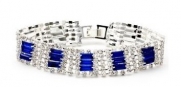 Brilliant Blue Crystal Formal Bracelet - Blue Jewelry