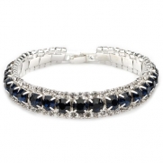 USABride Sparkling Navy Rhinestone Bracelet, Special Occasion Jewelry 1560 N