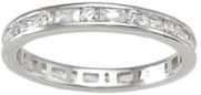 Sterling Silver Women's Eternity Anniversary Ring Size 5