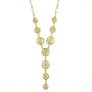 1928 Jewelry Gold-Tone Round Filigree Y-Necklace