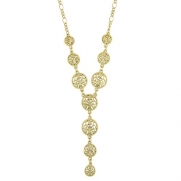 1928 Jewelry Gold-Tone Round Filigree Y-Necklace