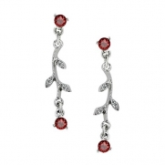 1928 Jewelry Siam Red Vine Earrings