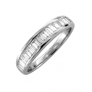 14K White Gold Diamond Wedding Ring Band (GH, I1, 0.50 carat)