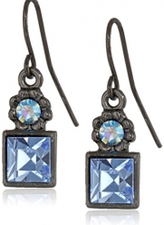 1928 Jewelry Blue Square Drop Earrings
