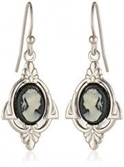 1928 Jewelry Embellish Vintage-Inspired Cameo Drop Earrings