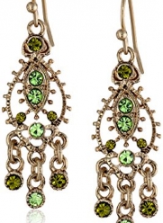 1928 Jewelry Moroccan Peridot Chandelier Tribal Earrings