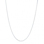 BERRICLE Italian Rhodium Plated 925 Sterling Silver Fashion Flat Marina Chain Necklace 1.5mm 20 Inch