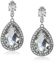 Nina 'Shanna' Large Pear Shaped Crystal Drop Earrings