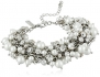 Nina 'Peony' Ivory Glass Pearl and Crystal Bracelet