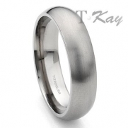 Titanium 6mm Dome Wedding Band Ring Sz 11.5 SN#716