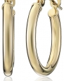 14k Yellow Gold Hoop Earrings (0.6 Diameter)