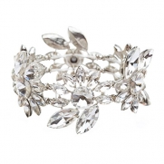 Bridal Wedding Jewelry Crystal Rhinestone Multi Shaped Sparkle Stretch Bracelet