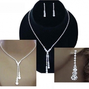 Women's Party Wedding Jewellery Sets Fashion Bride Earrings & Necklace