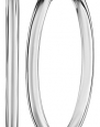 14k White Gold Hoop Earrings, (1 Diameter)