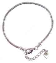 Starter Master Bracelet for Pandora Style Bead Charms + Ext Chain (8) (B413)