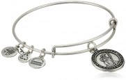 Alex and Ani Bangle Bar St. Christopher Rafaelian Silver Finish Expandable Bracelet