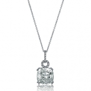 BERRICLE Sterling Silver Cubic Zirconia CZ Wedding Bridal Fashion Pendant Necklace 16 + 2 Extender