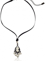 1928 Jewelry Kimberly's Cameos Ribbon Necklace
