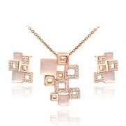 Crystal Jewelry Jewelry Jewelry Set Gold Plate jewelry set necklace and earrring jewelry s G0830 18k charms for necklaces for women