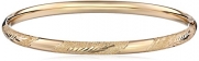 14k Yellow Gold Diamond-Cut Bangle Bracelet (5mm)