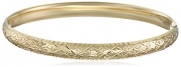 14k Yellow Gold Diamond-Cut Bangle Bracelet, 2.4