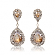 Miraculous Garden Womens Silver Gold Rose Gold Plated Rhinestone Wedding Drop Earrings for Mother's Day