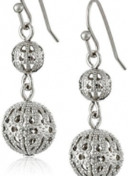 1928 Jewelry Cirque Silver Globe Earrings