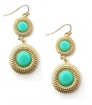 Seafoam Green Goldtone Earrings Dangle Drop Earrings for Women