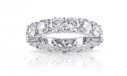 3.55mm Sterling Silver 925 Cubic Zirconia Cz Eternity Engagement Wedding Band Ring (9)
