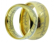 Matching High Polished Gold Plated Dome Lord Laser Etched Tungsten Carbide Rings Set 8mm His& 6mm Hers Anniversary/engagement/wedding Bands. Please E-mail Sizes