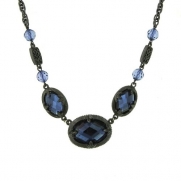 Blue Bayou Encased Triple Oval Necklace