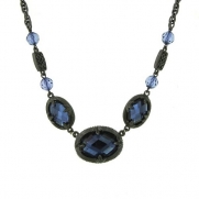 Blue Bayou Encased Triple Oval Necklace