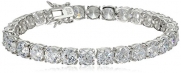 Sterling Silver and Round-Cut Cubic Zirconia Tennis Bracelet, 7.25